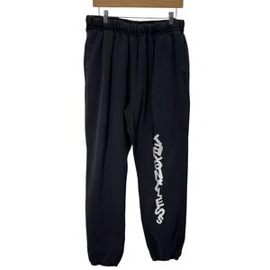 Talentless Pants Mens 2XL Black Elements Fleece Sweatpants Elastic Waist Logo